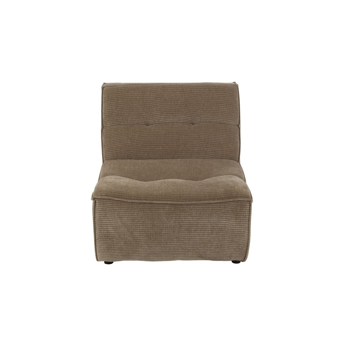 Fauteuil chauffeuse lounge en velours côtelé - LORENZO taupe, HELLIN, DEPUIS 1862