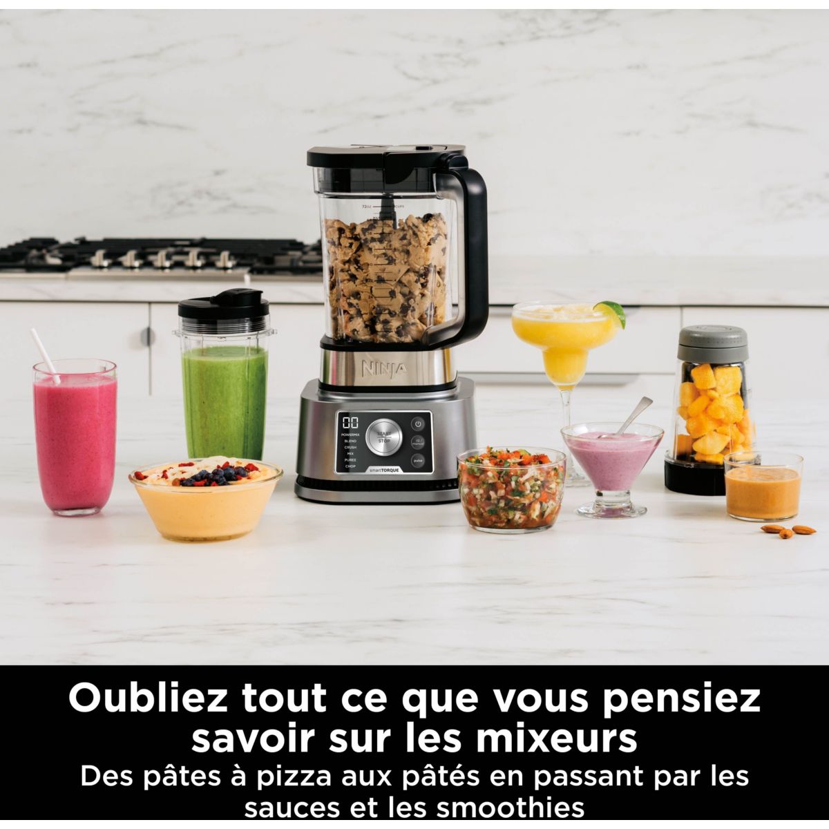 Blender Foodi Power Nutri 3-en-1 CB350EU chromã©, NINJA