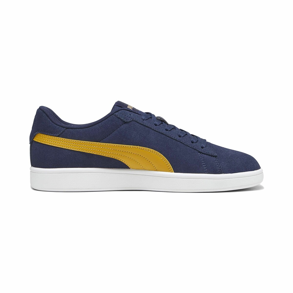 Baskets cuir Smash 3.0 bleu marine/jaune, PUMA