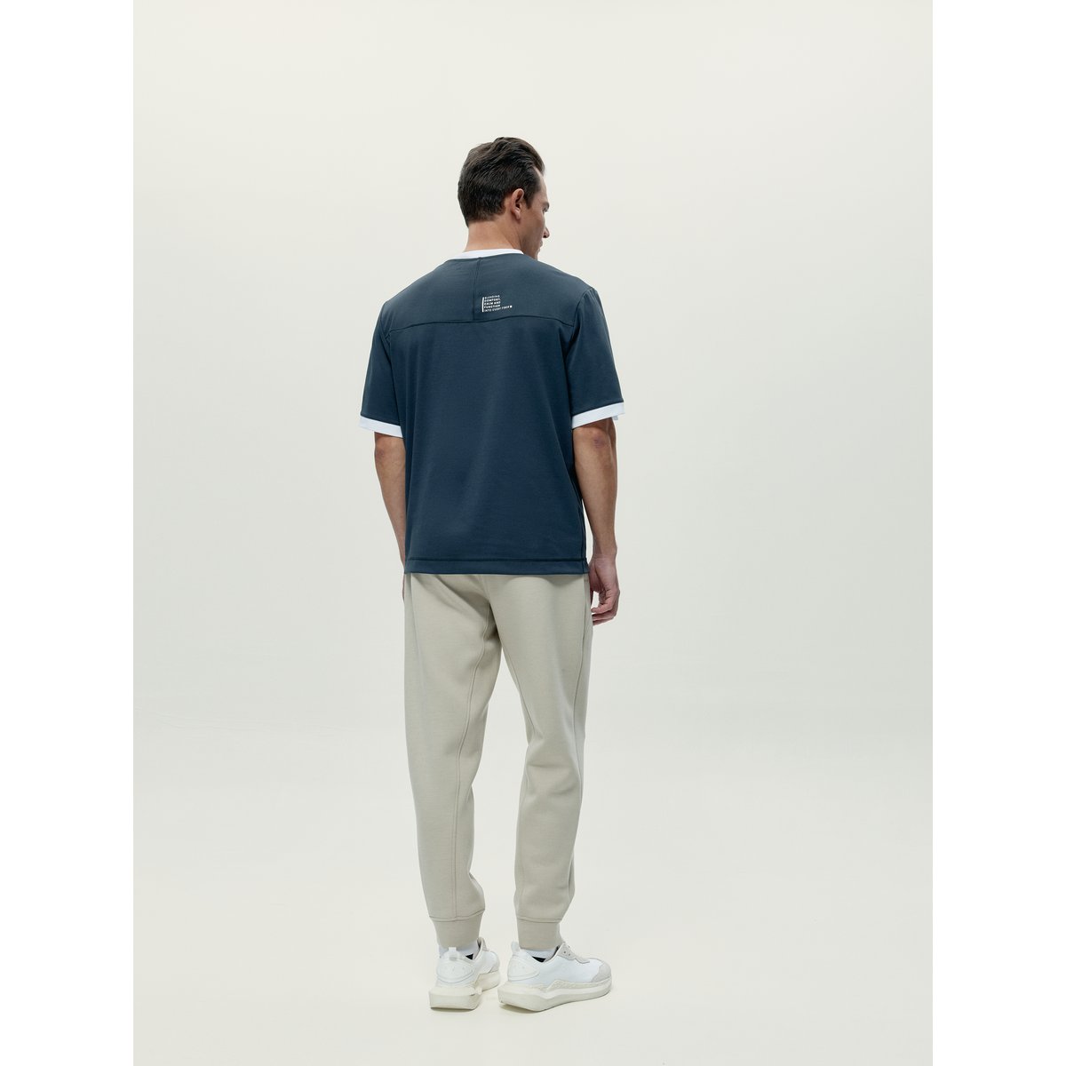 T-shirt de sport homme Layer Manches courtes coupe oversize gris charbon, BORN