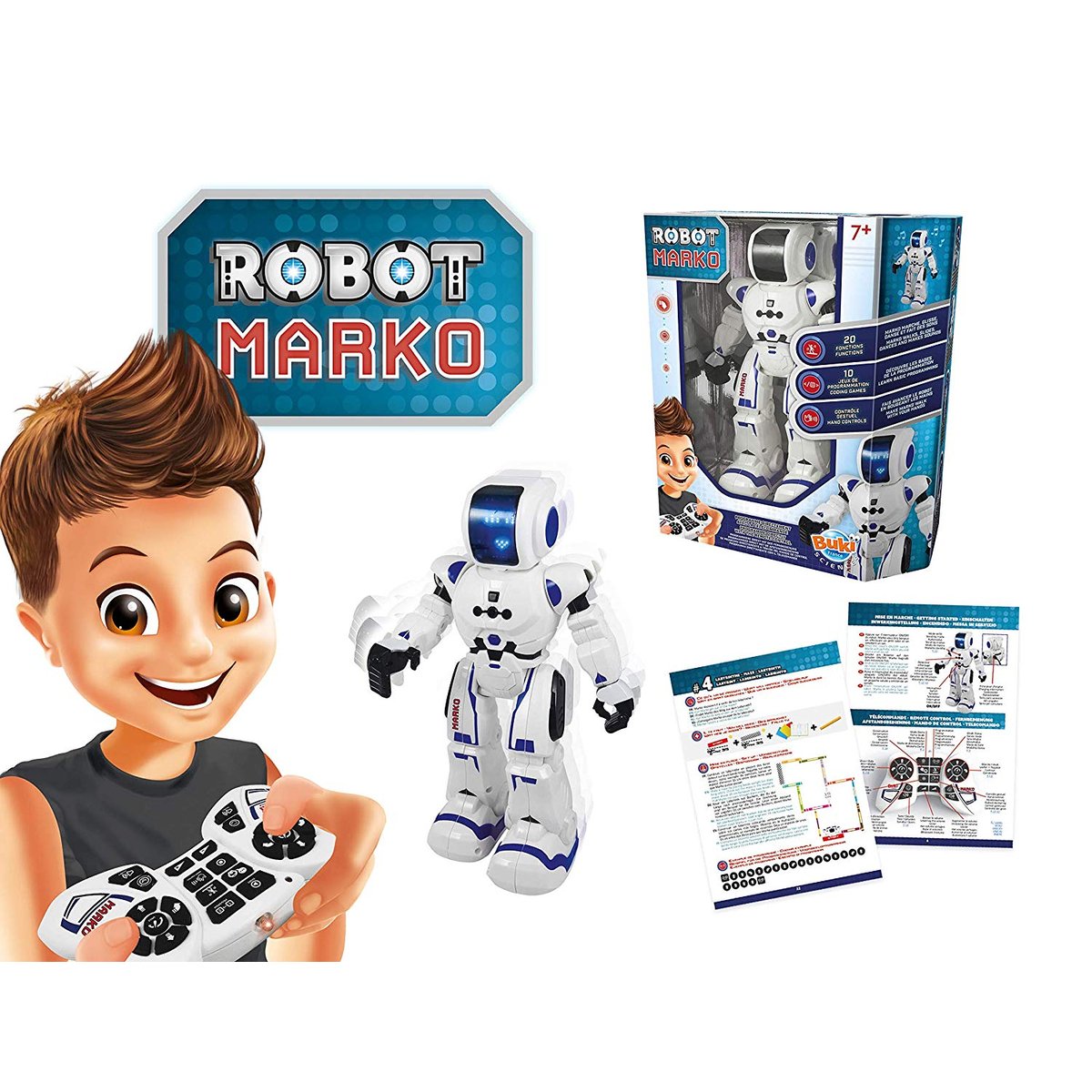 Robot Marko blanc, BUKI FRANCE