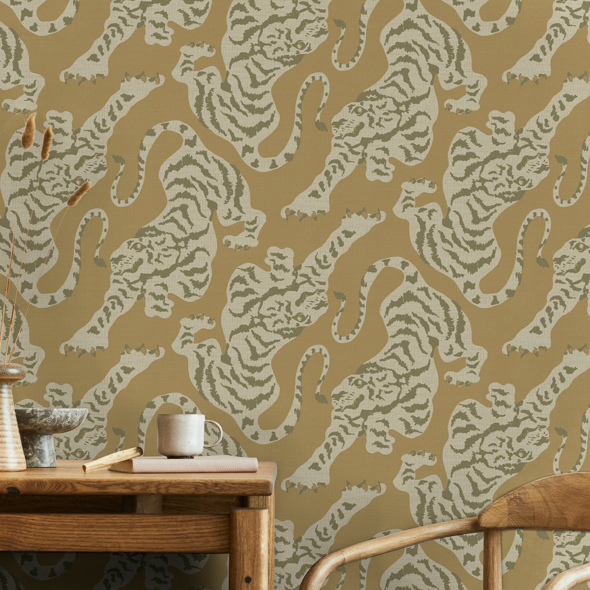 Papier peint Peau de tigre clair ocre, beige, SUPERFRESCO EASY