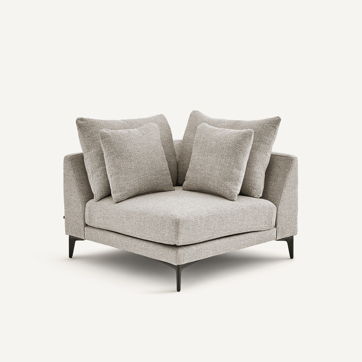 Canapé d'angle en mélange texturé, MODERNISTE beige, EMMANUEL GALLINA X AM.PM