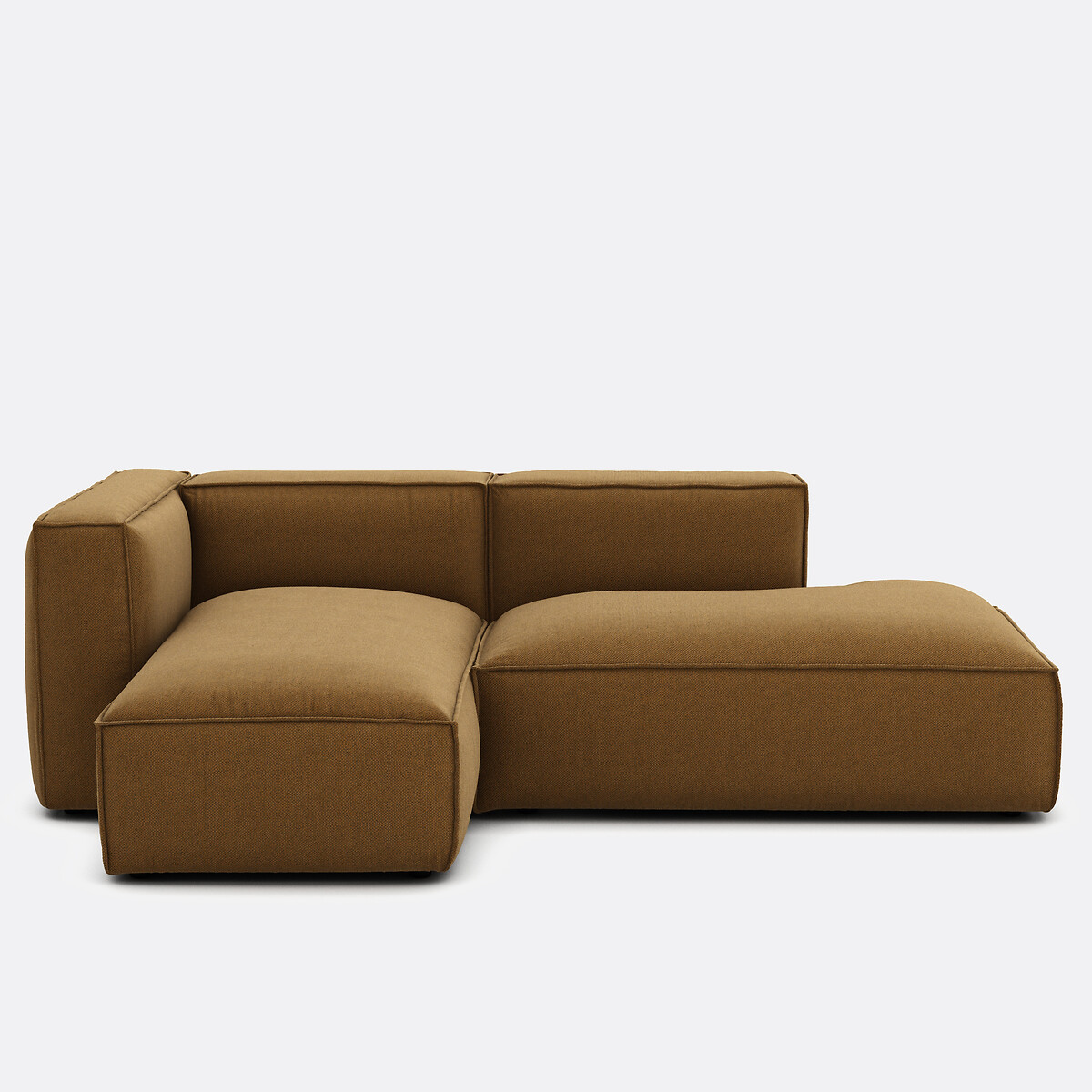 Elément récamière droite pour canapé modulable, en tissu texturé, SEVEN caramel, LA REDOUTE INTERIEURS