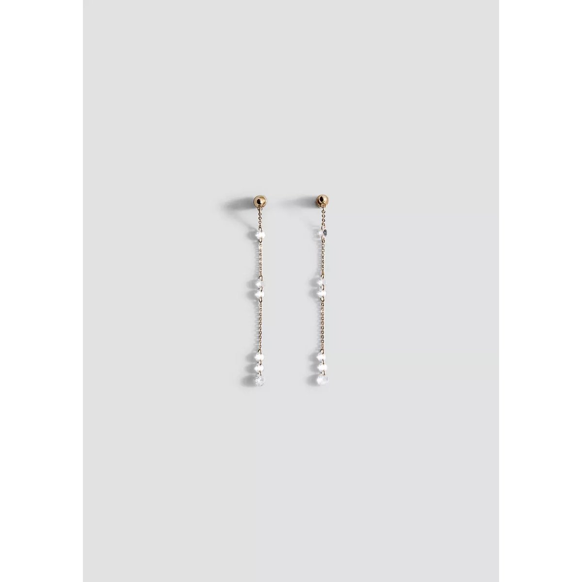 Boucles d'oreilles pendantes cristaux or, MANGO