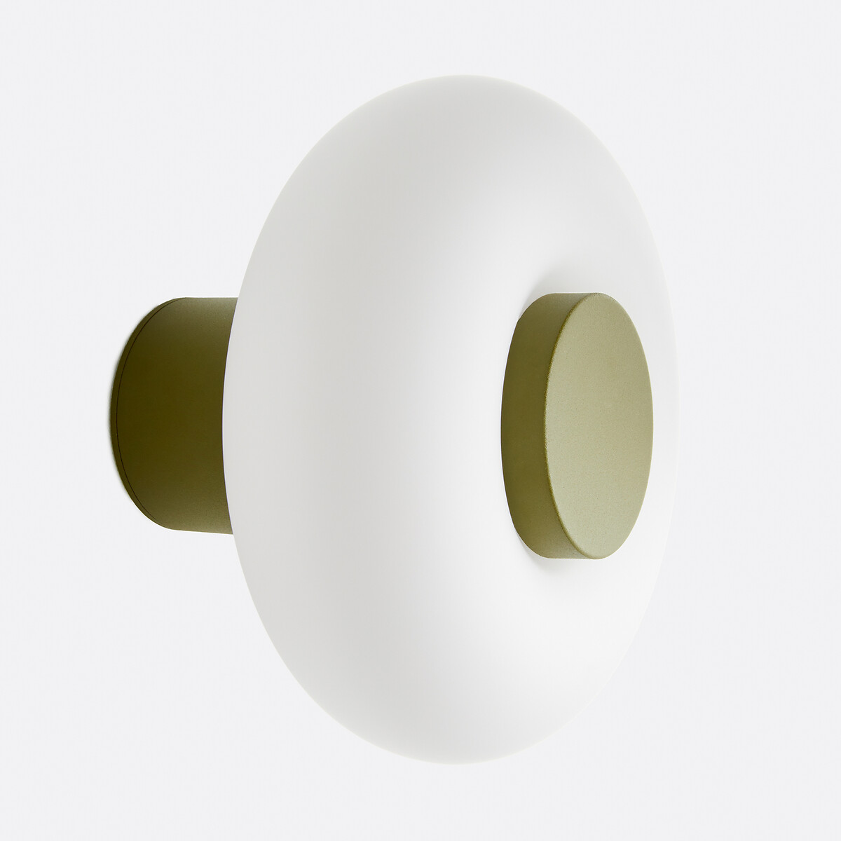 Candeeiro de parede ou de teto, em ferro e vidro opalino, diâmetro 21,5 cm, OMER verde, LA REDOUTE INTERIEURS