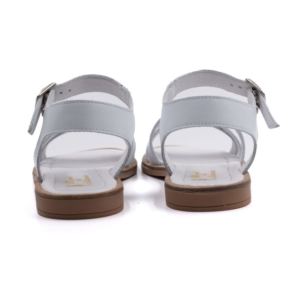 Boni Ariane - sandales fille cuir blanche, BONI&SIDONIE