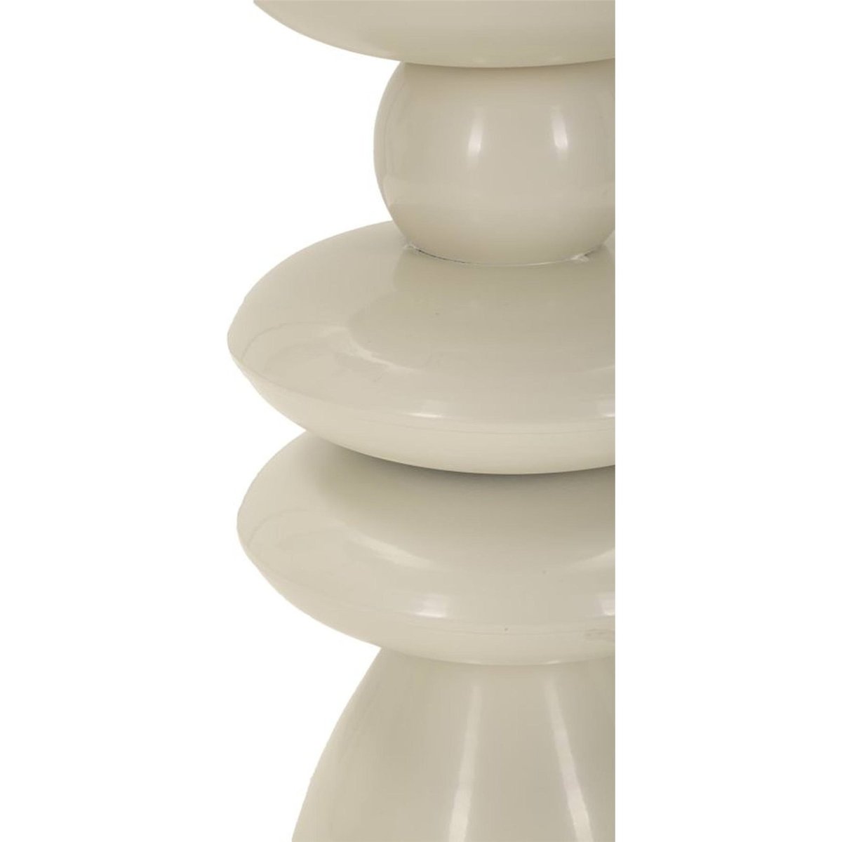 Table d'appoint ronde au piètement sculptural crème, RECOLLECTION