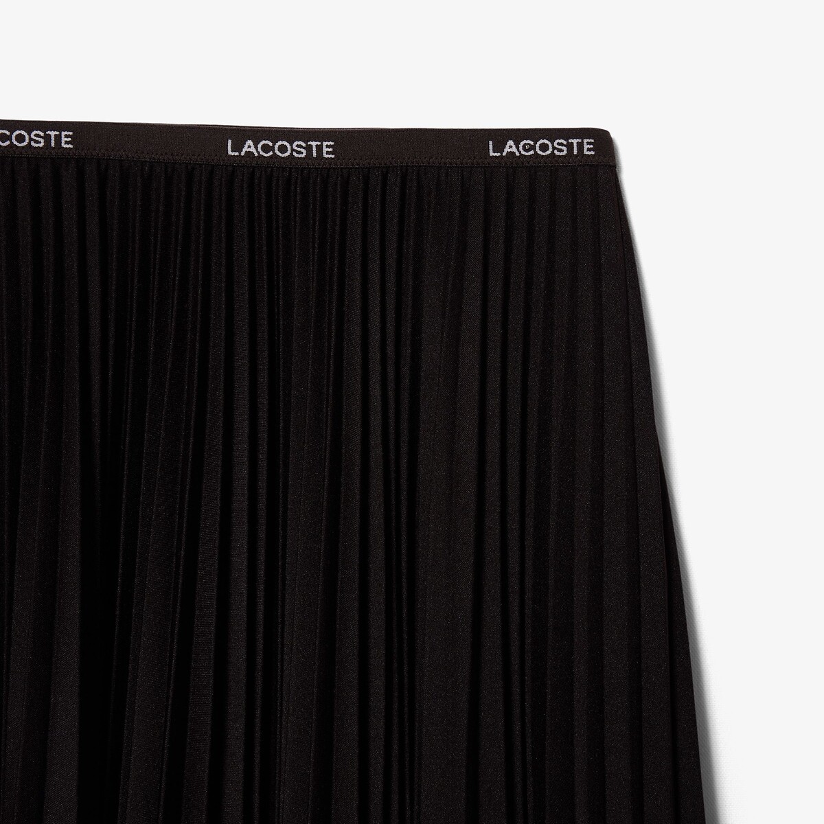 Gonna midi lunga a pieghe nero , LACOSTE