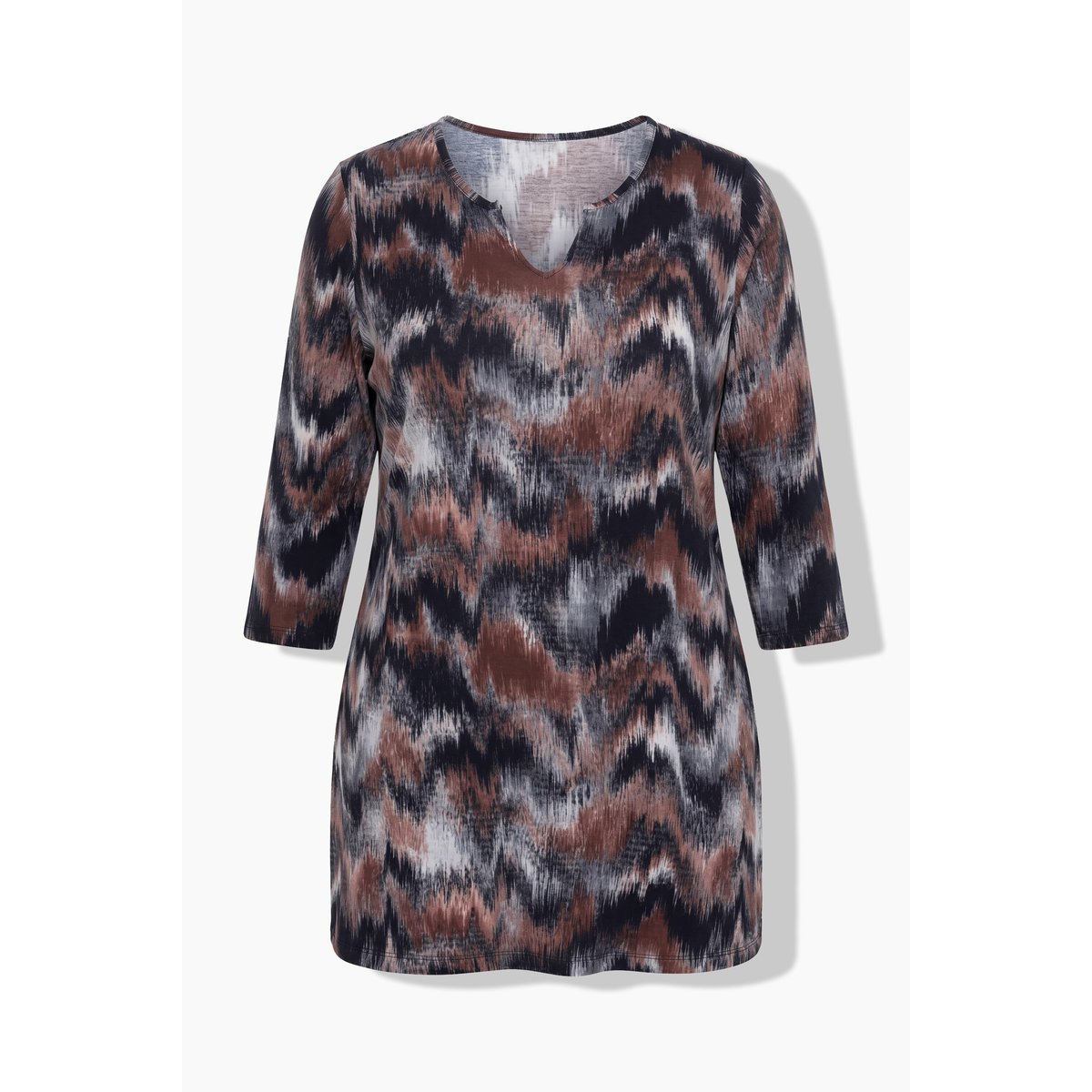 T-shirt long acajou, ULLA POPKEN