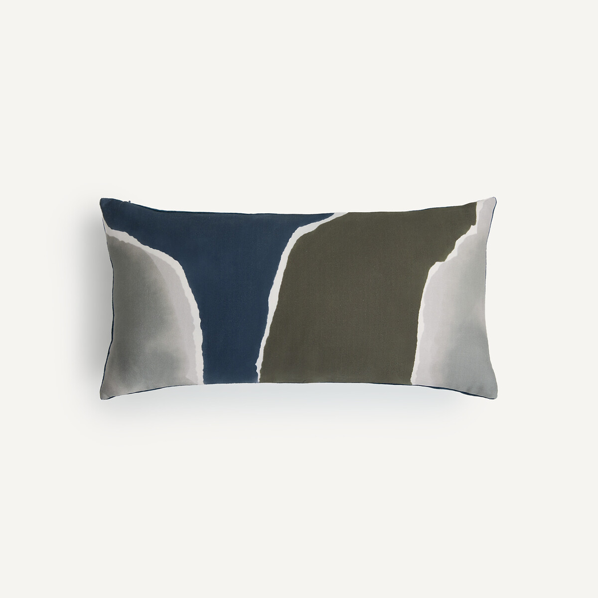 Housse de coussin en satin de coton et velours, imprimé floral, COBAN multicolore, AM.PM