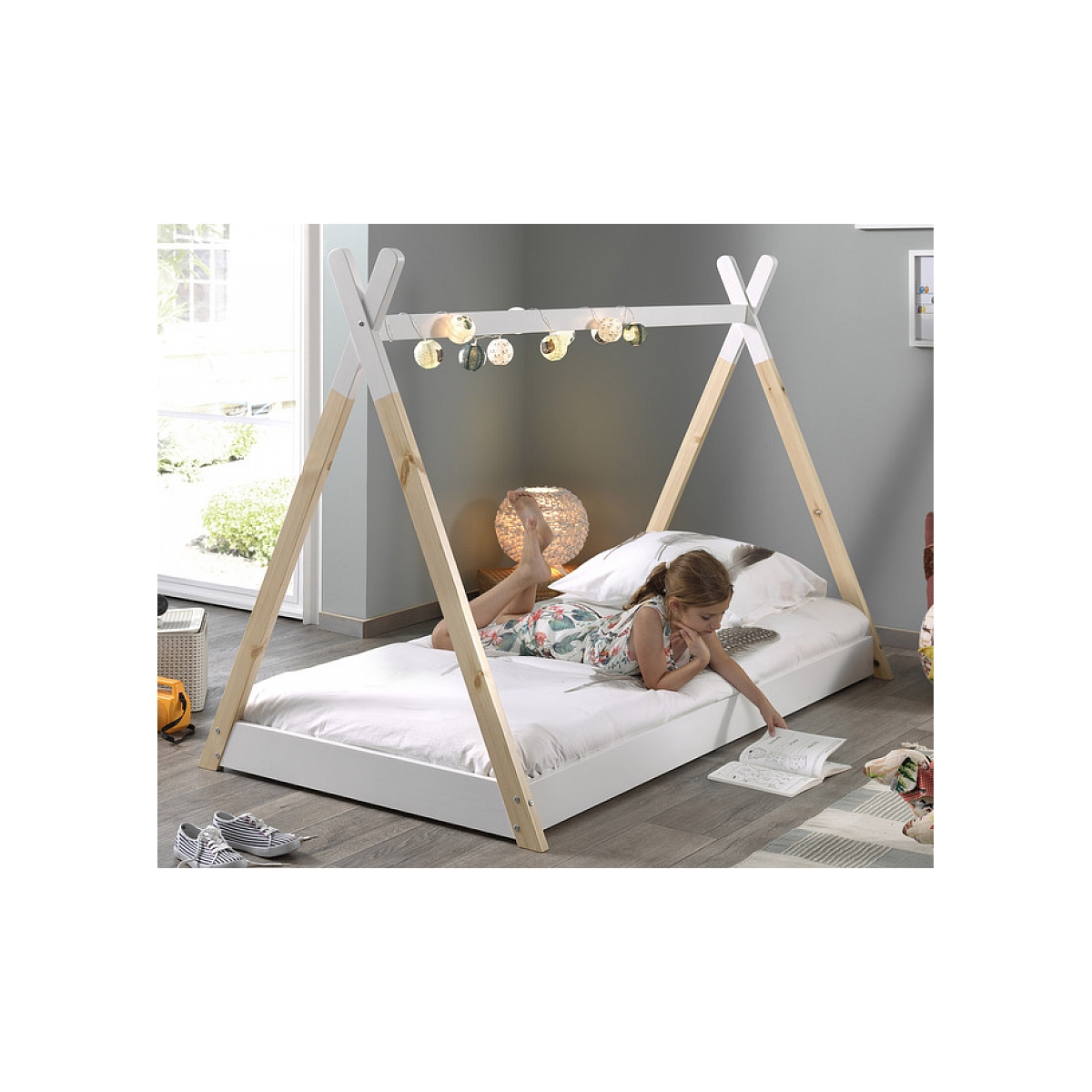 Lit Tipi TIBE couleur unique, VIPACK