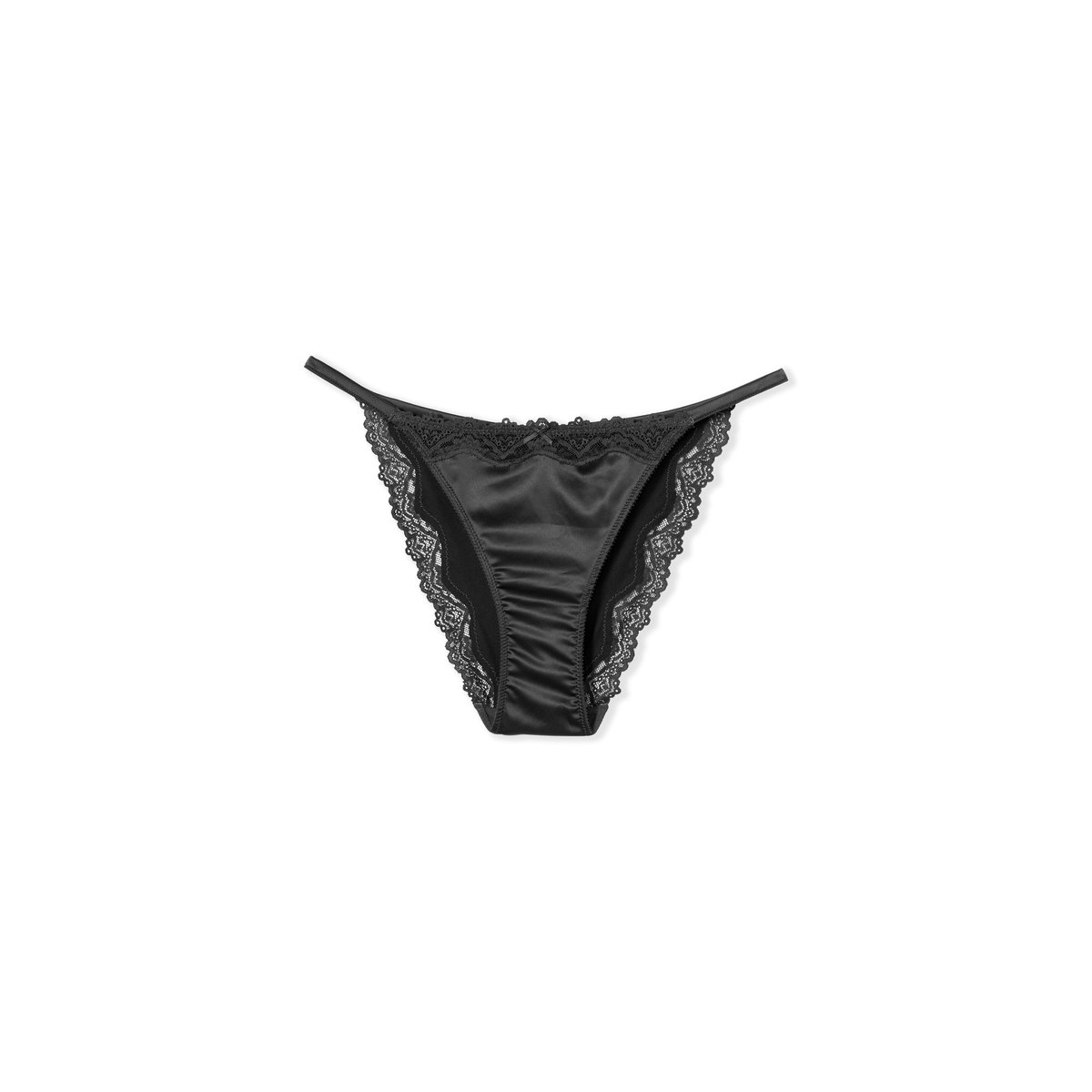 Culotte satinée avec détails dentelle CHUCHOTEE noir, ETAM