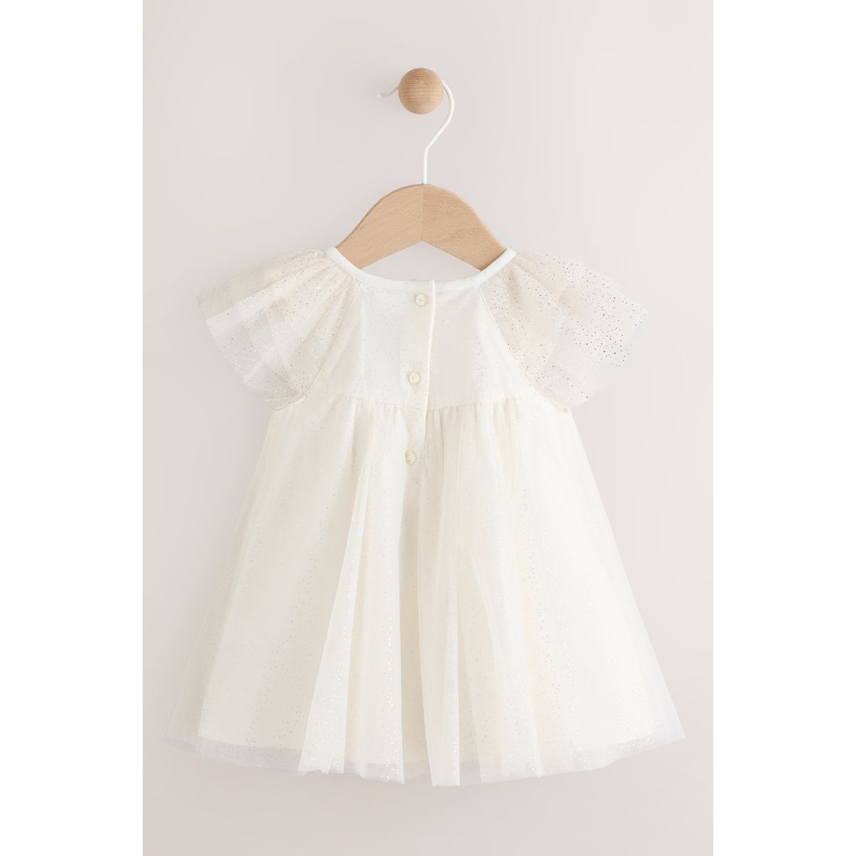 Robe bébé en tulle à volant scintillant maille blanche, NEXT