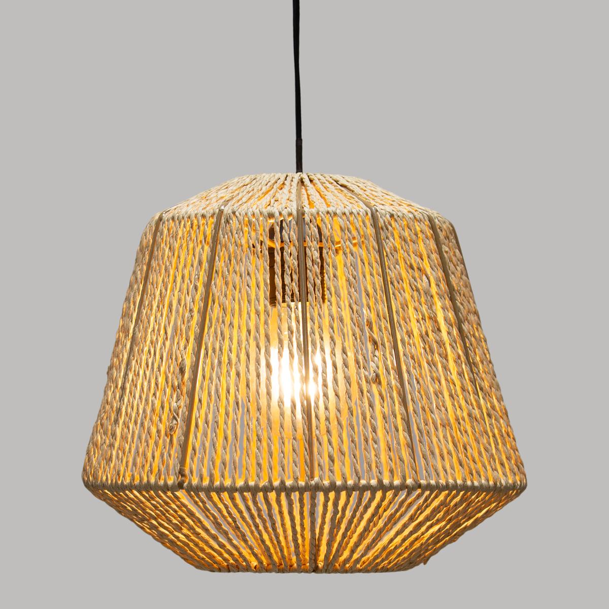 Suspension corde tressée JILY beige, ATMOSPHERA