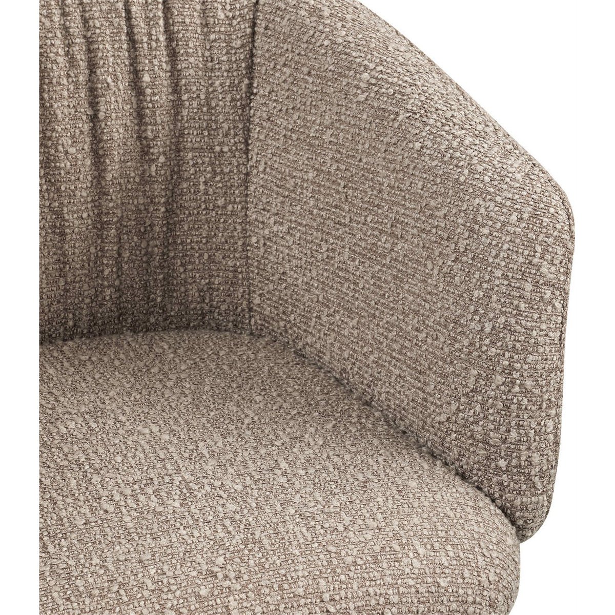 Chaise de salle à manger pivotante bouclé moka chiné, RECOLLECTION