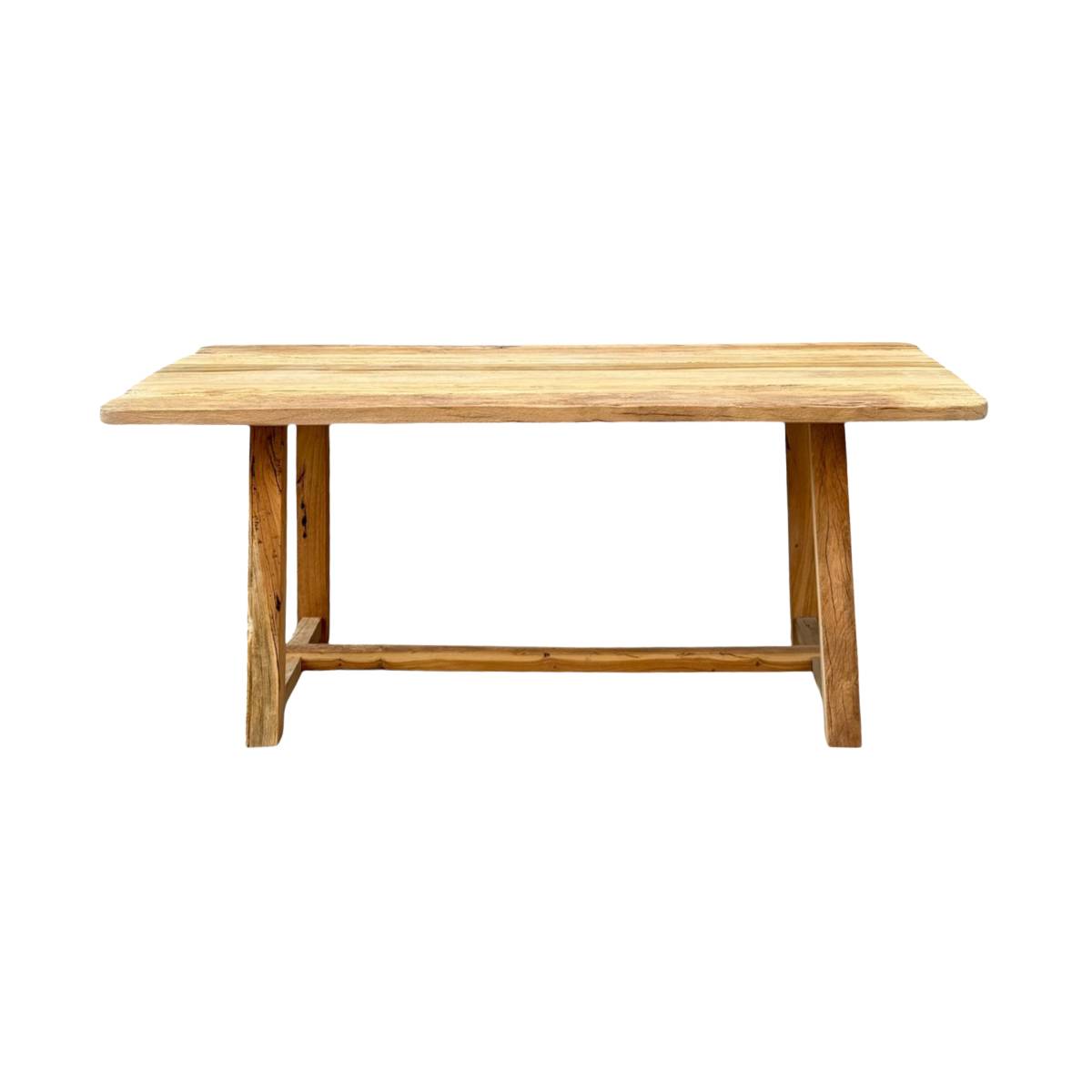 Table à manger en bois recyclé EURYDICE bois clair, MADE IN MEUBLES 