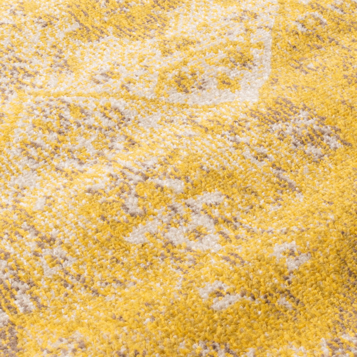 Tapis de salon vintage abstrait ANATOLIA jaune, NAZAR RUGS