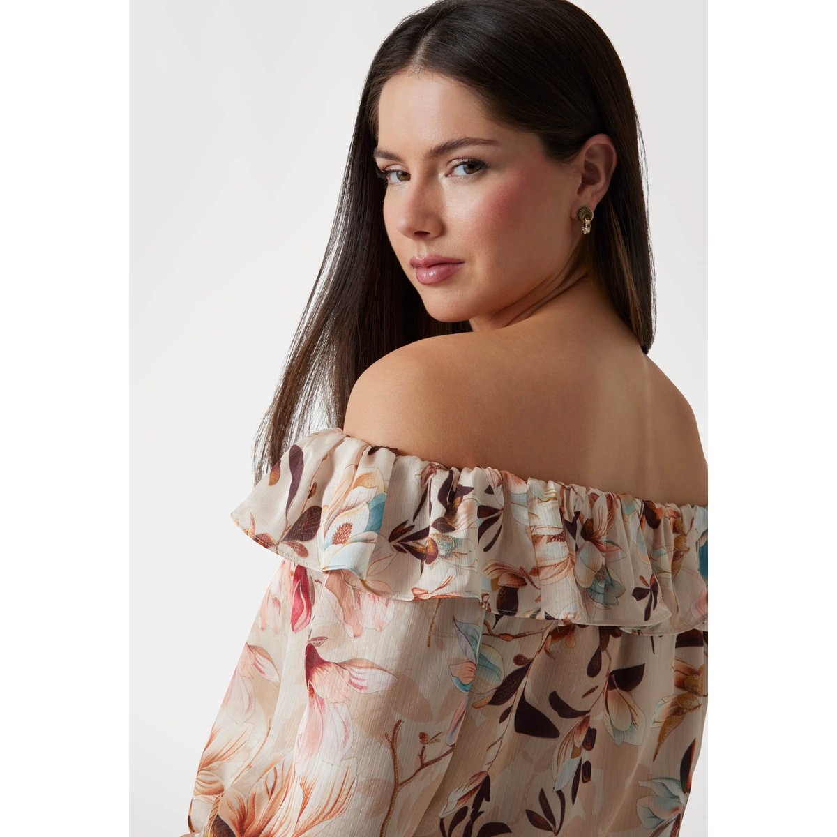 Blouse Mousseline Imprimée fantaisie florale, GUESS