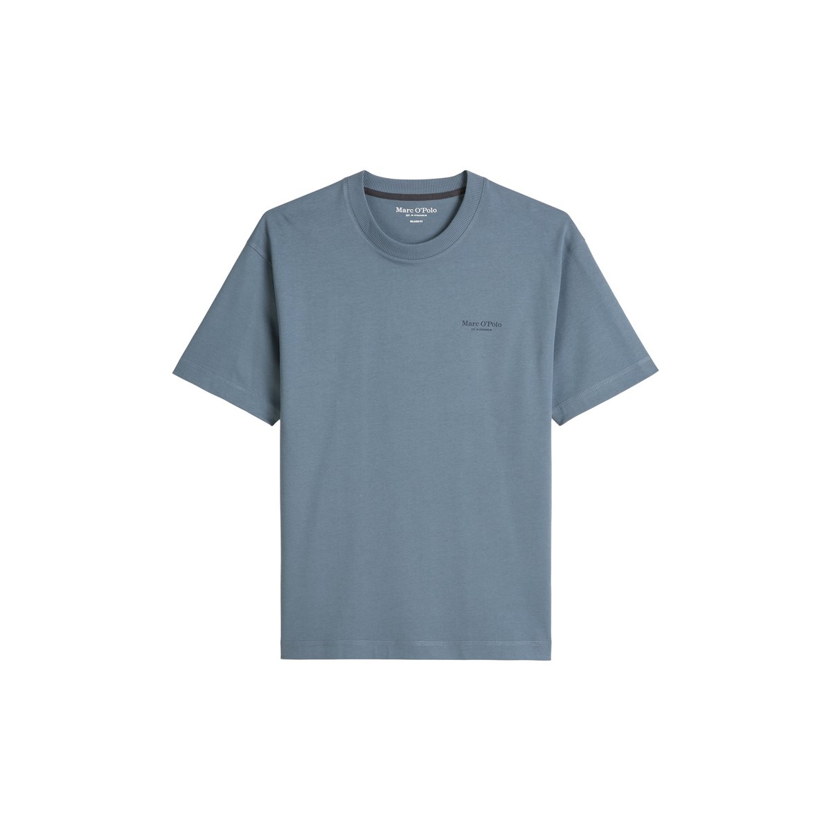 T-shirt DfC relaxed Heavy Jersey avec imprimé dans le dos bleu moyen, MARC O'POLO