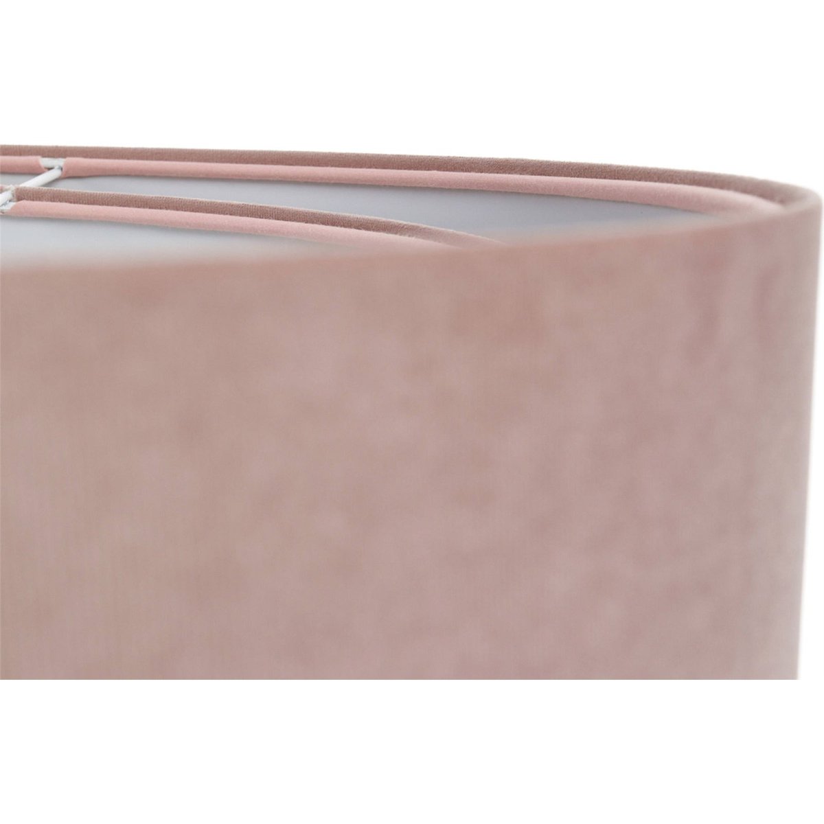 Suspension ronde en velours Jasmin bebe rose poudré et gris clair, BPS KONCEPT