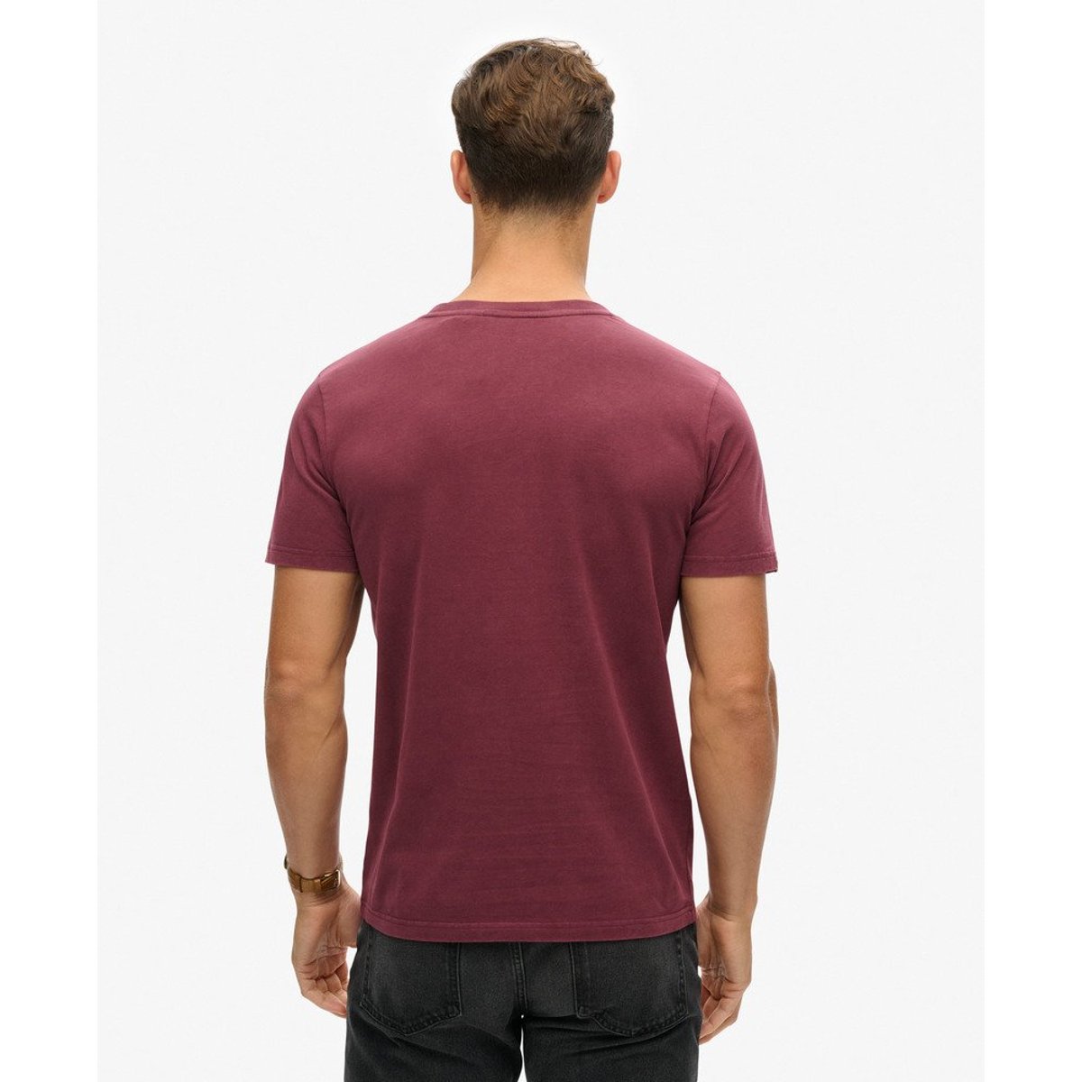 T-shirt classique Core Logo Shadow rouge porto, SUPERDRY