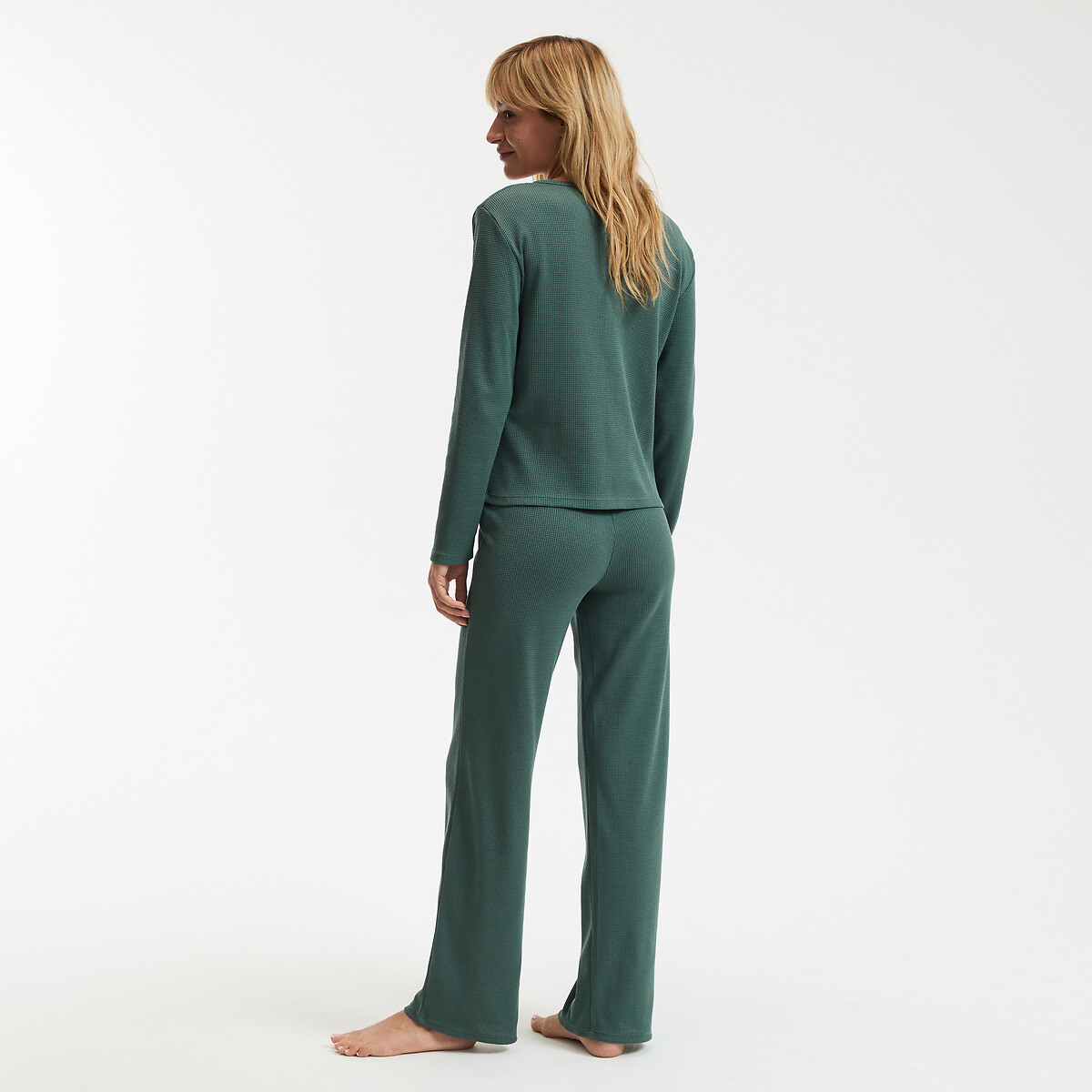 Pyjama in honingraattricot groen  , LA REDOUTE COLLECTIONS