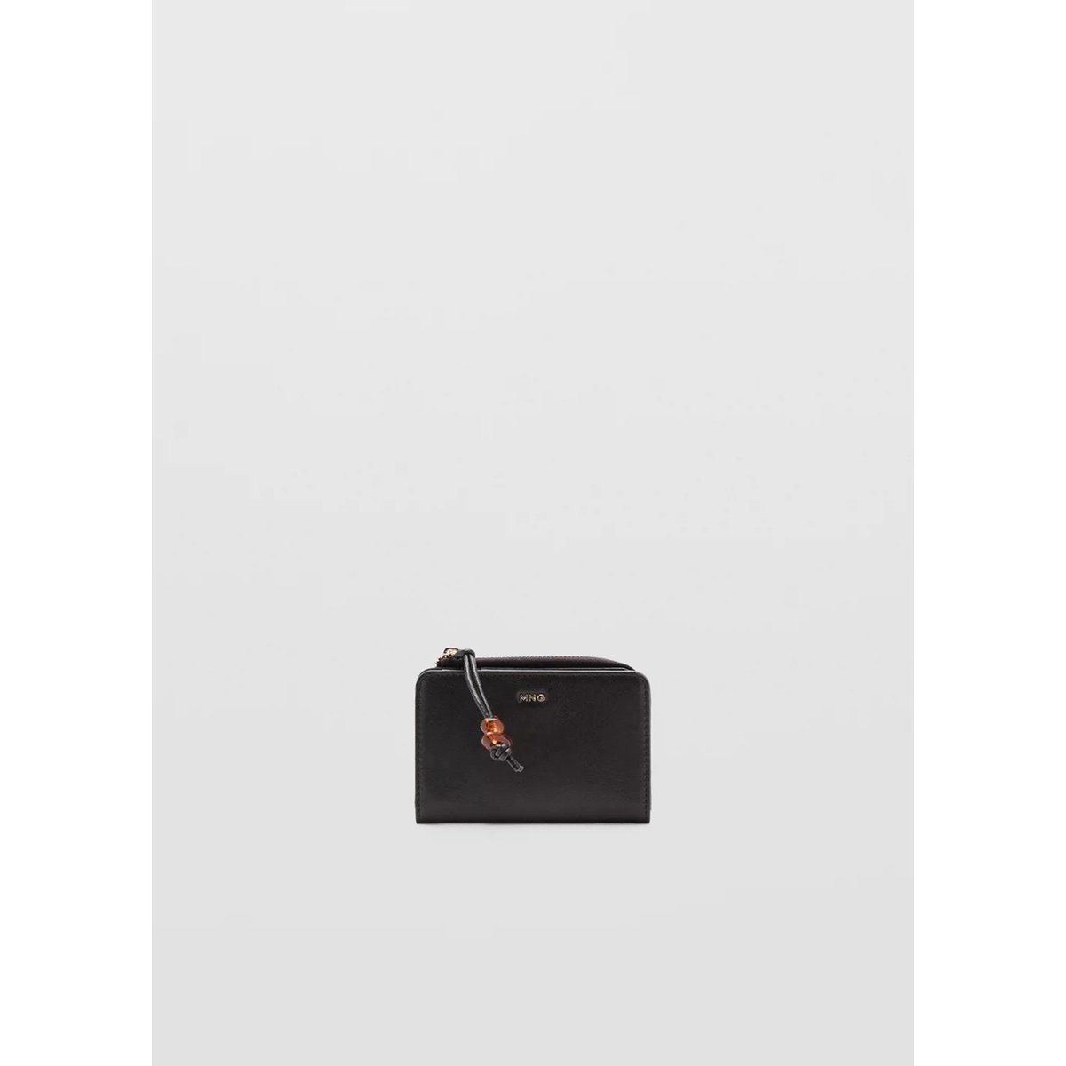 Petit portefeuille à perles chocolat, MANGO