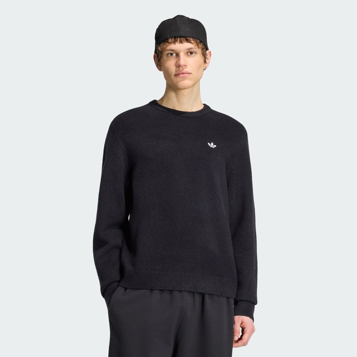 Pull Maille Logo Trèfle Essentials Pull Maille Logo Trèfle Essentials black, adidas Originals