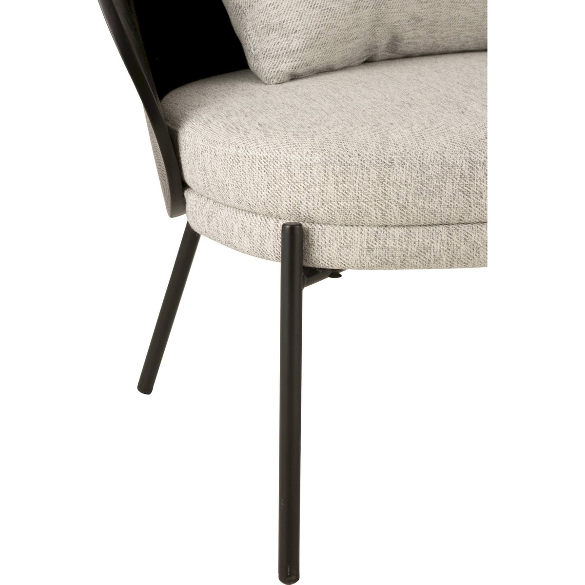 Chaise lounge en bois et métal contemporaine noir bois foncé et gris clair, RECOLLECTION