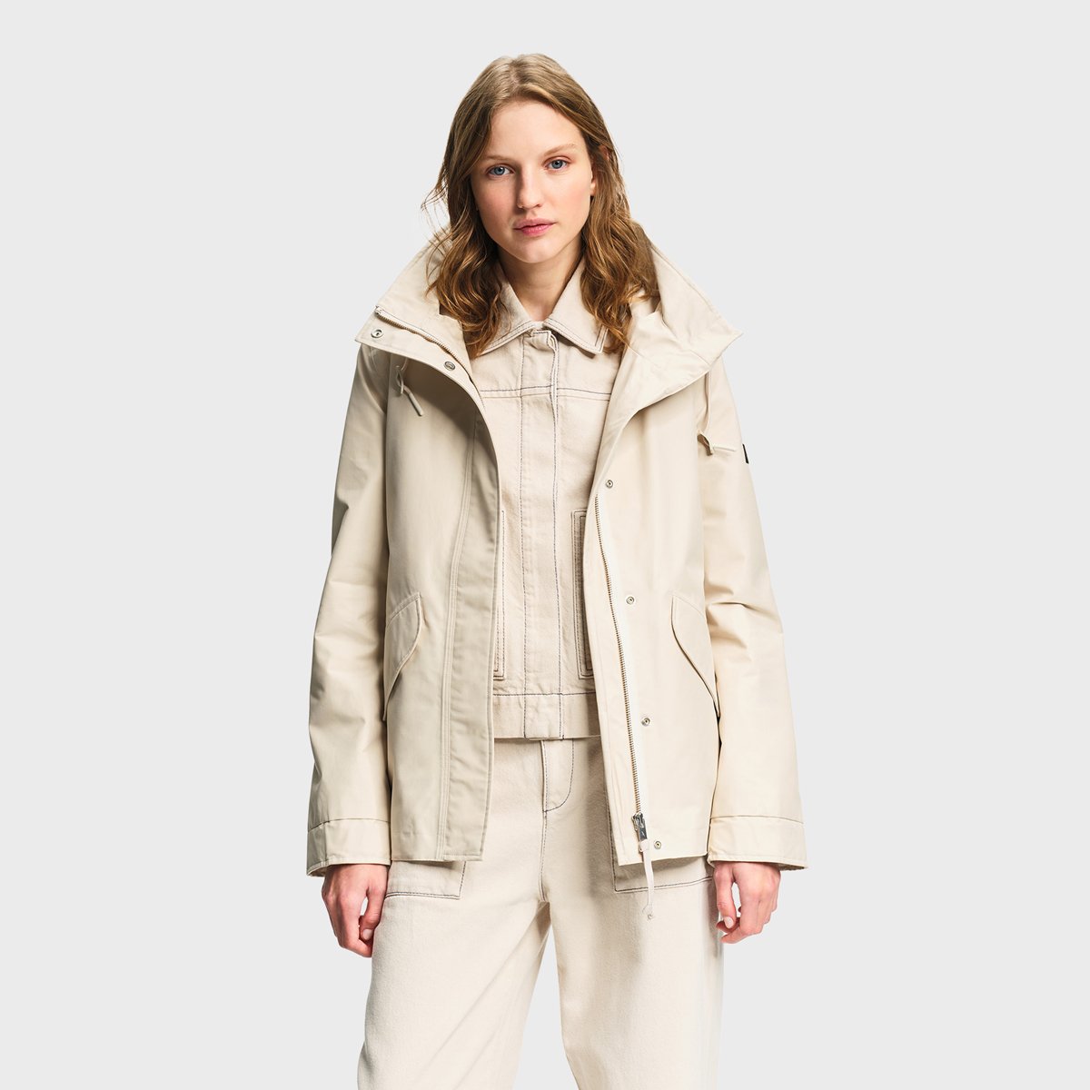 Parka fishtail à capuche RETROBLOOMA sable, AIGLE