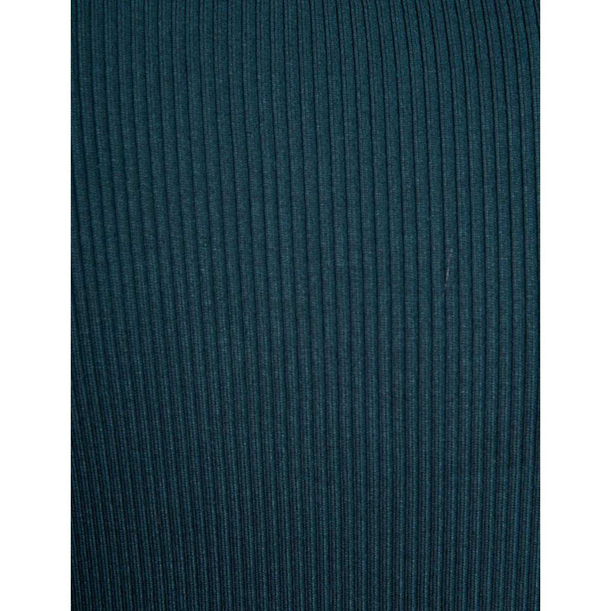 Pull col montant boutonné à manches longues vert fonce, MORGAN