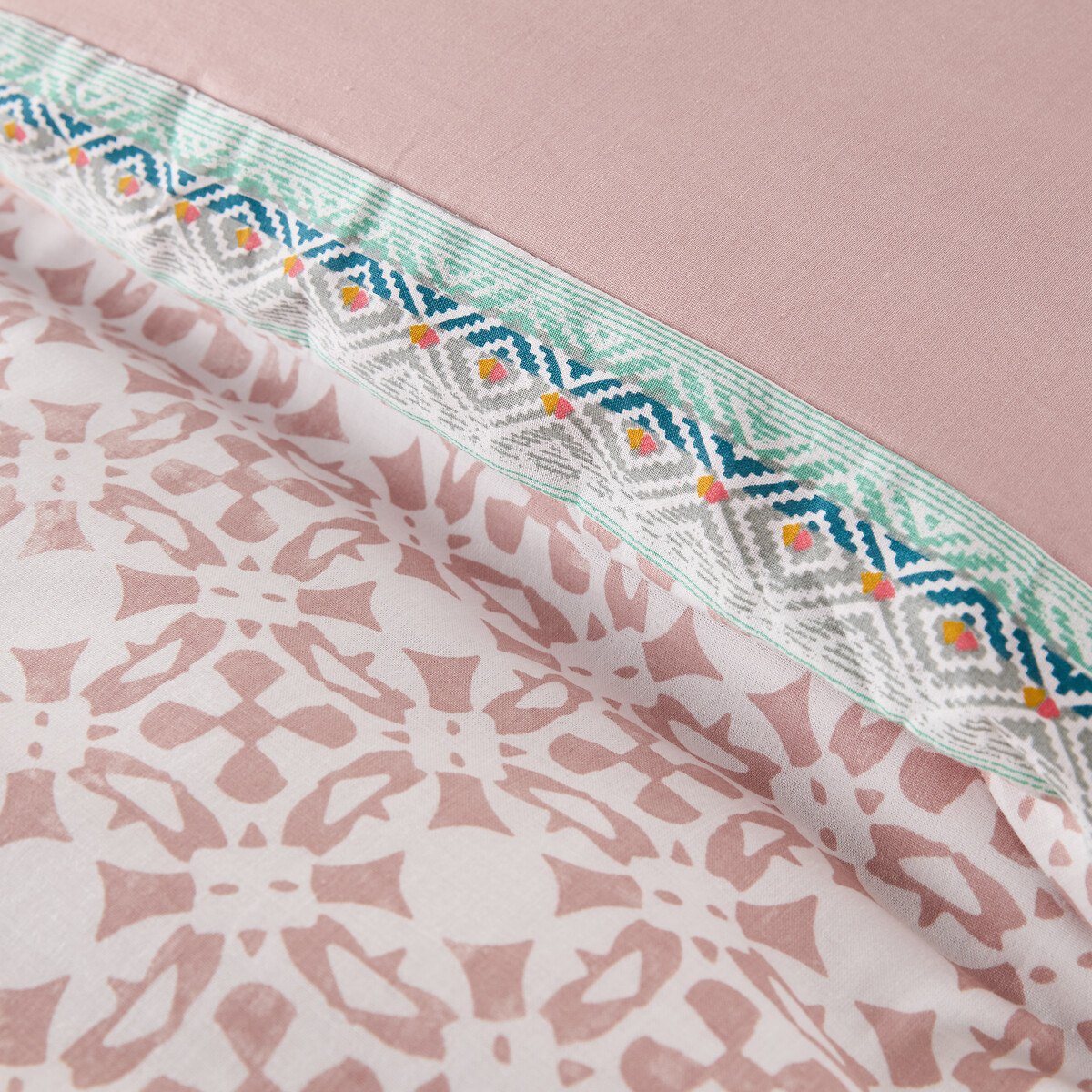 Housse de couette coton, Yucatan imprimé nude, LA REDOUTE INTERIEURS