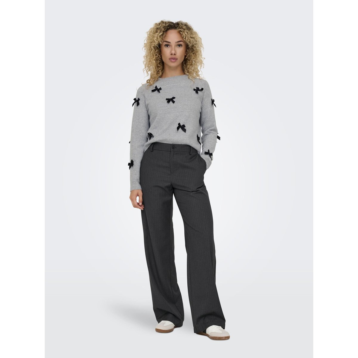 Pull En Maille grise - light grey melange, ONLY