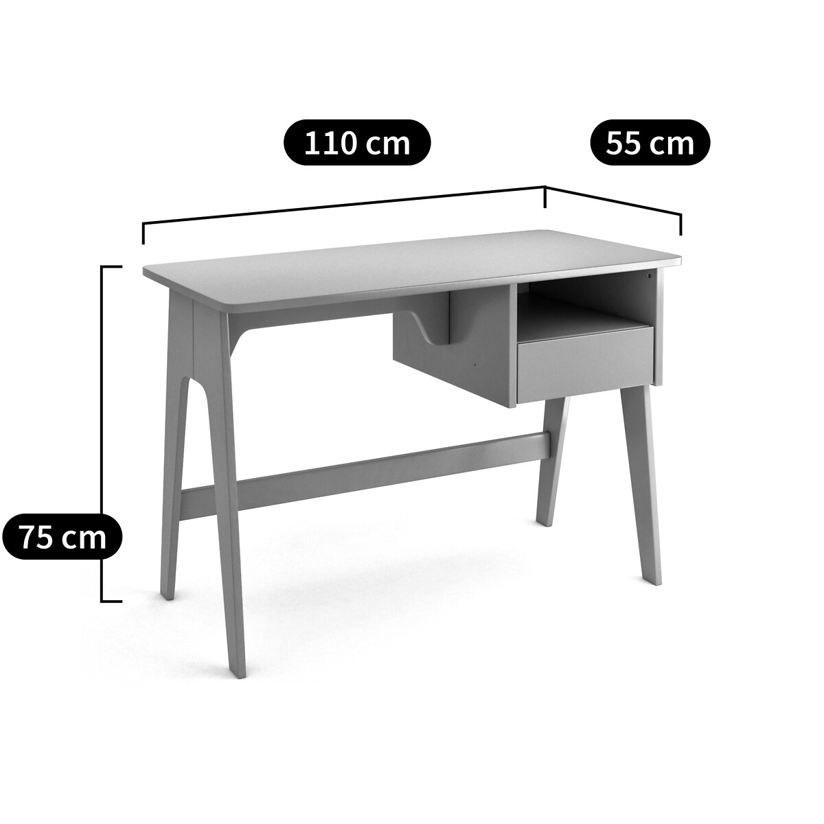 Bureau style rétro vintage, Adil vert de gris, LA REDOUTE INTERIEURS