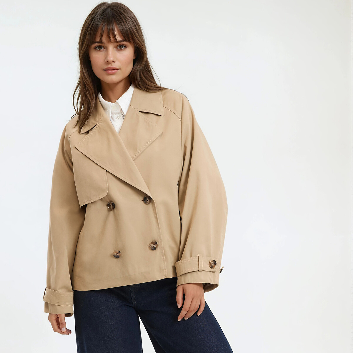 Trench court oversize, Signature MARCELLIN beige, LA REDOUTE COLLECTIONS