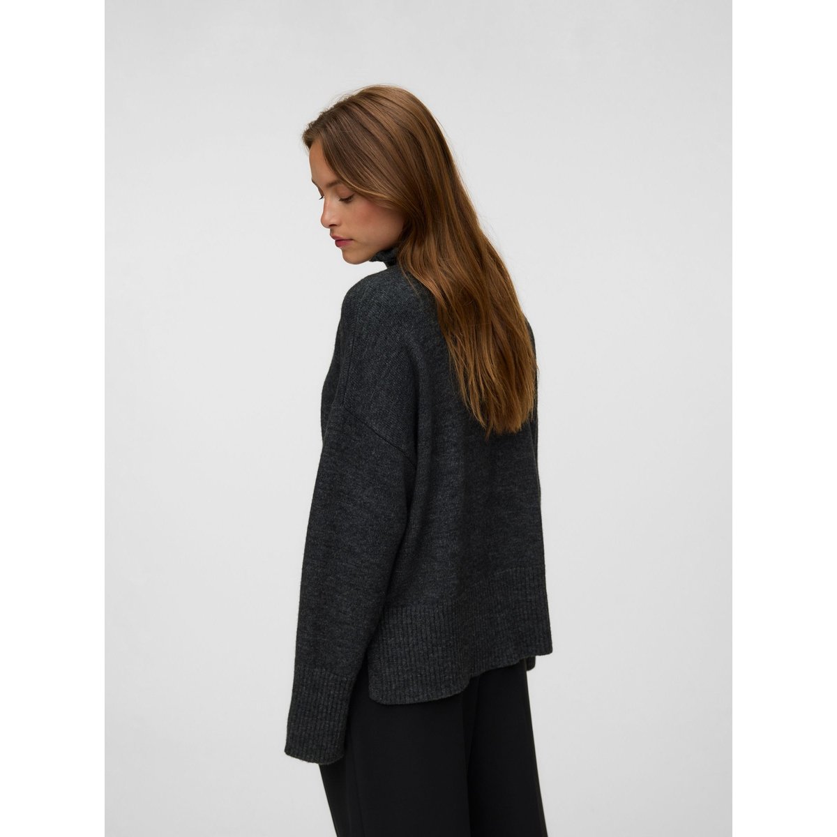 Pull dark grey melange 1, VERO MODA