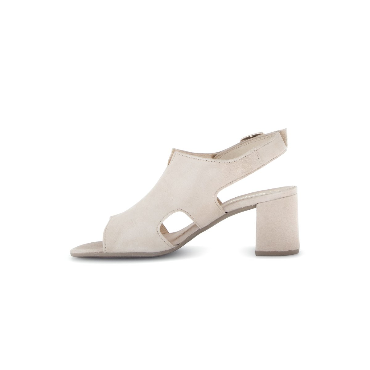 Sandales en à talon décroché beige velours, GABOR