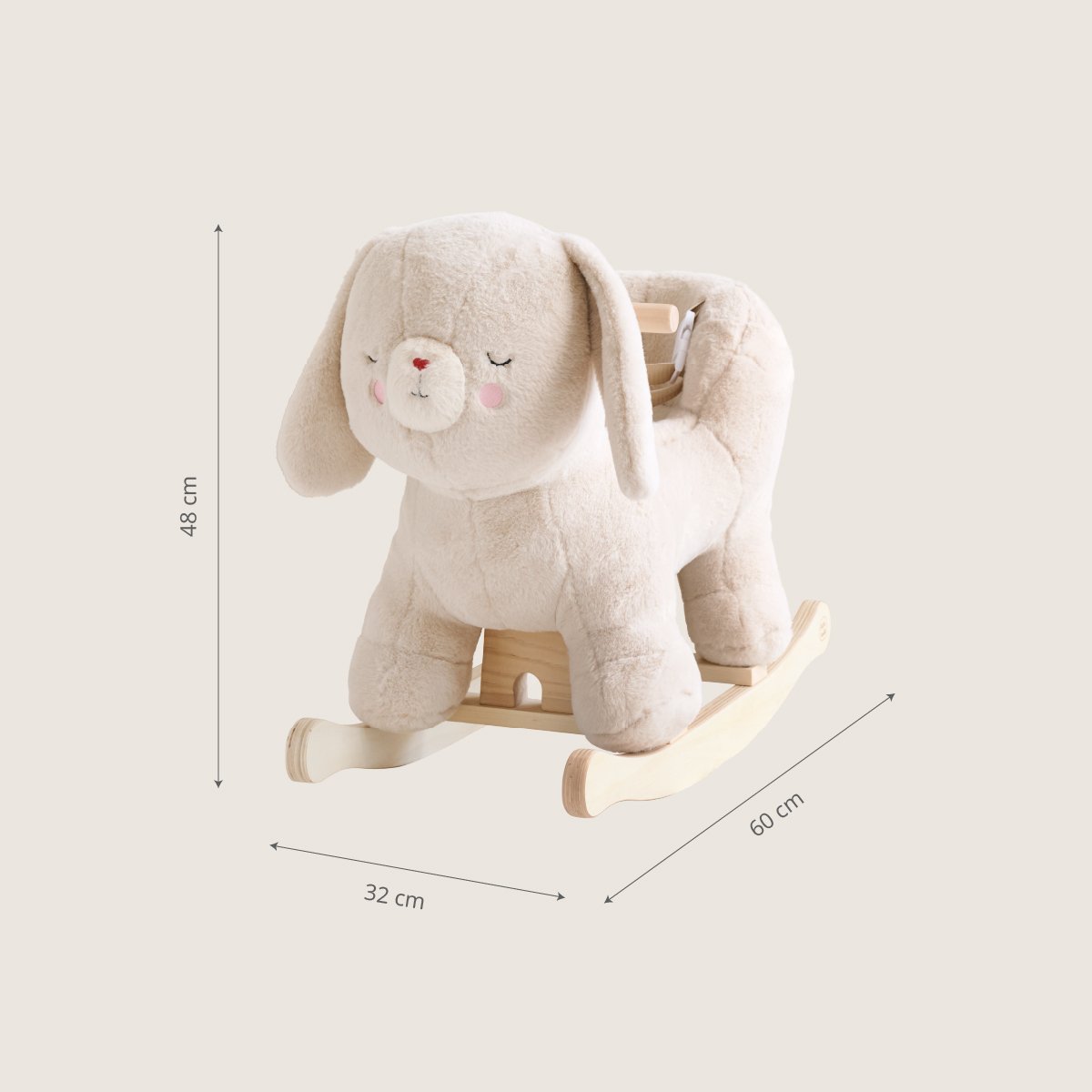Cheval à bascule lapi beige, PETITE AMELIE
