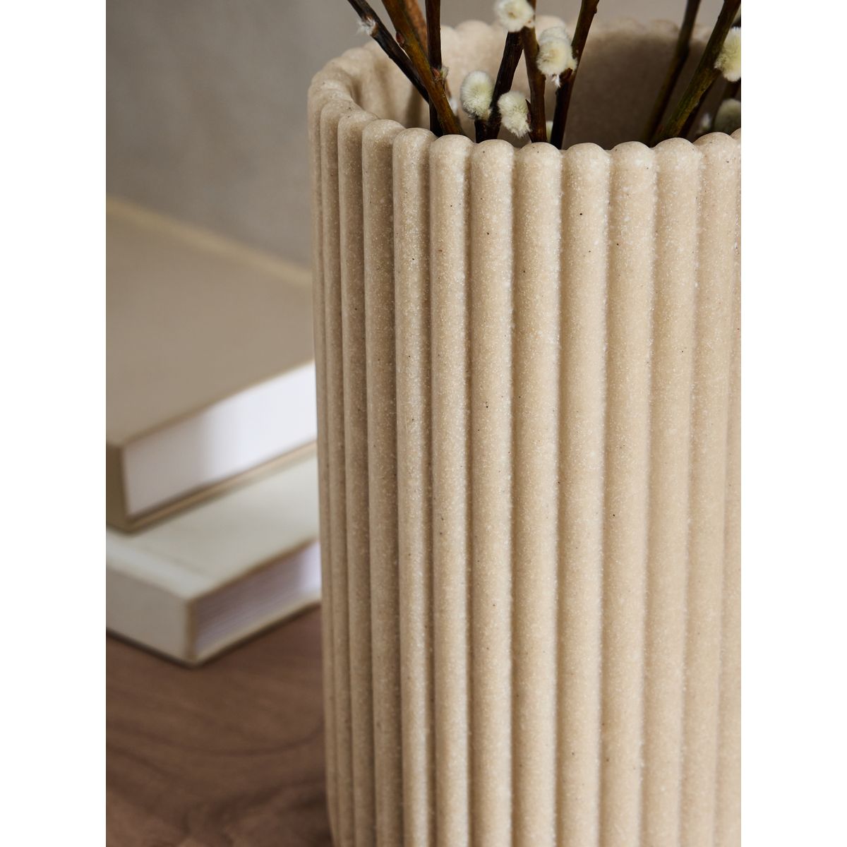 Vase nervuré myla naturel, NEXT