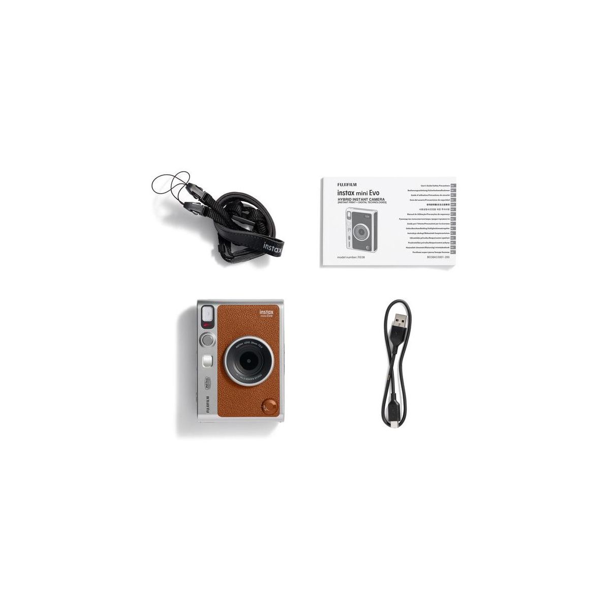 Appareil photo Instantané Instax Mini EVO Brown couleur unique, FUJIFILM