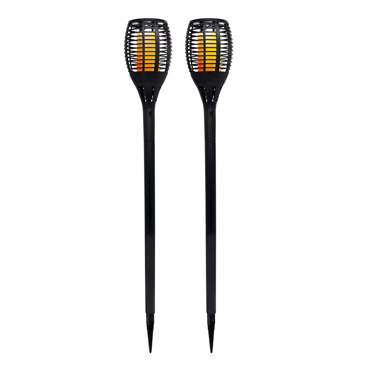 Lot de 2 torches effet flamme 2x MINI MAITY SUN noir, LUMISKY