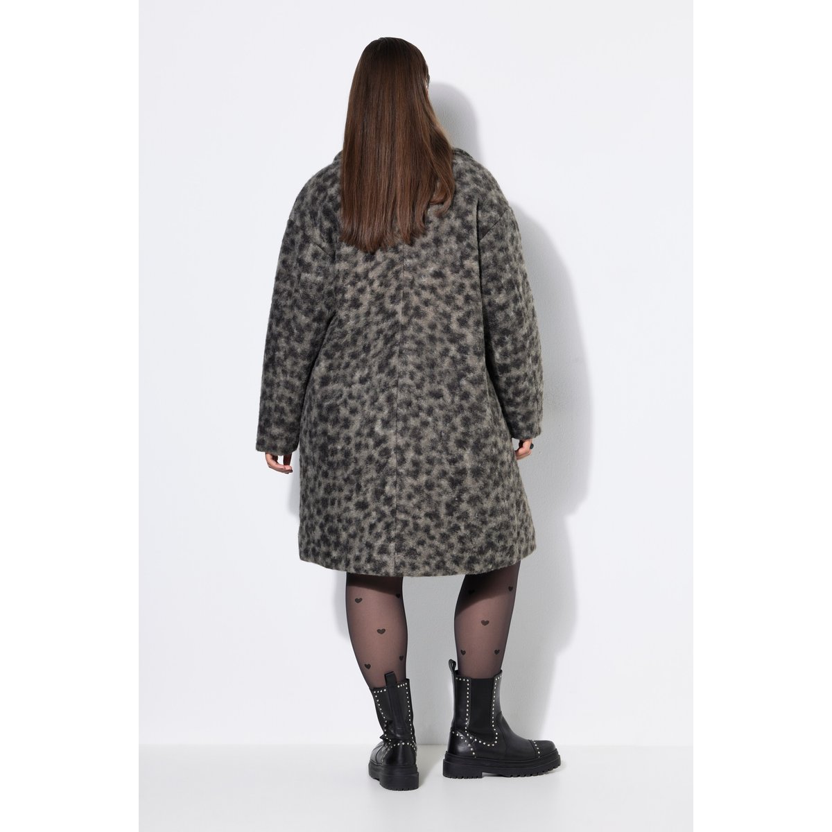 Manteau en peluche, coupe desserée anthracite, STUDIO UNTOLD