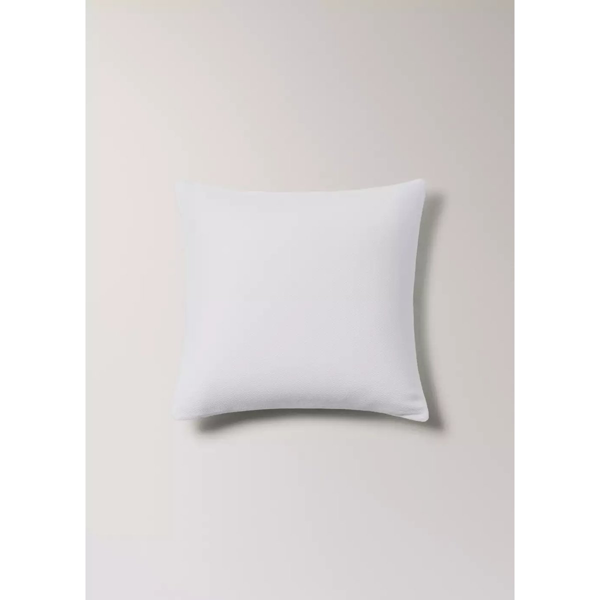 Housse de coussin pour lit coton finition ourlet 50x50 cm blanc cassé, MANGO HOME