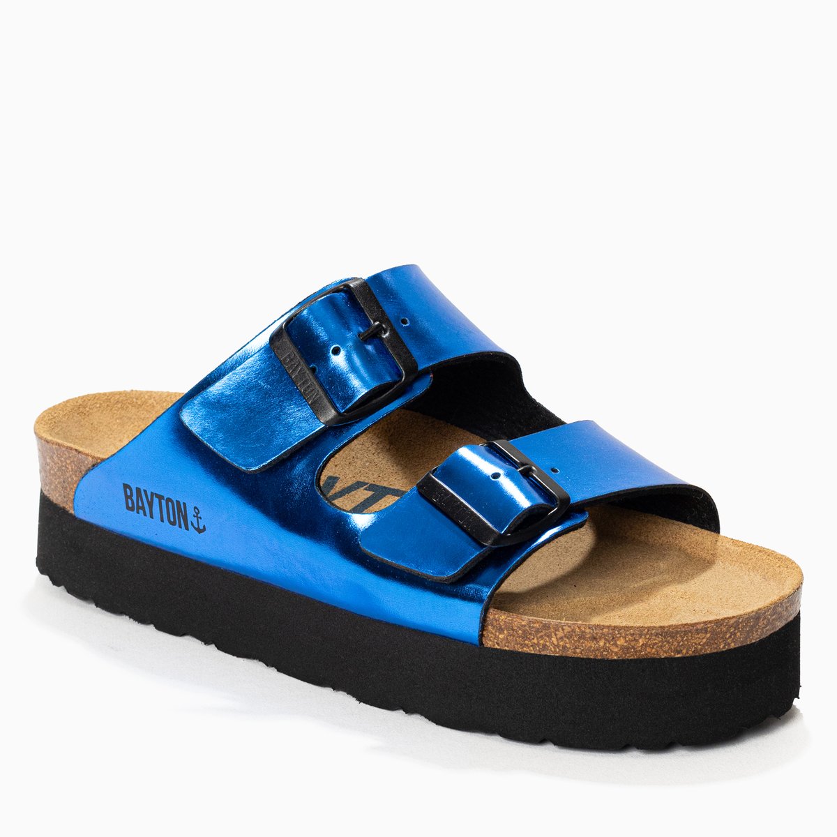 Sandales à plateforme JAPET bleu, BAYTON