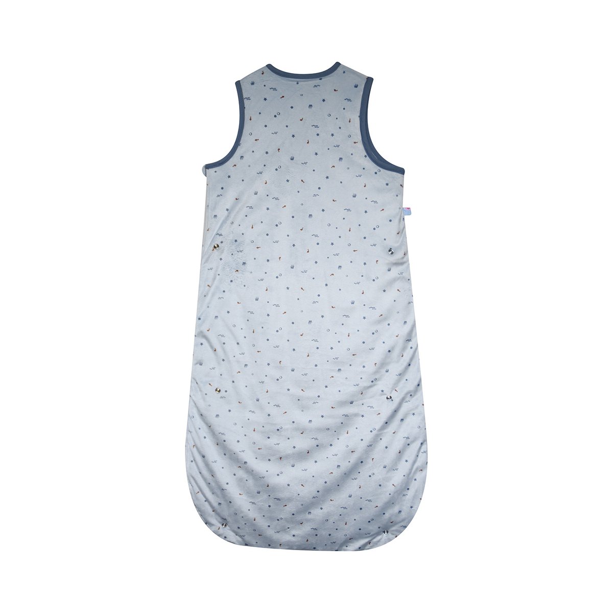 Gigoteuse 6/36m mabrouk velours doux sans manches bleu, SUCRE D'ORGE