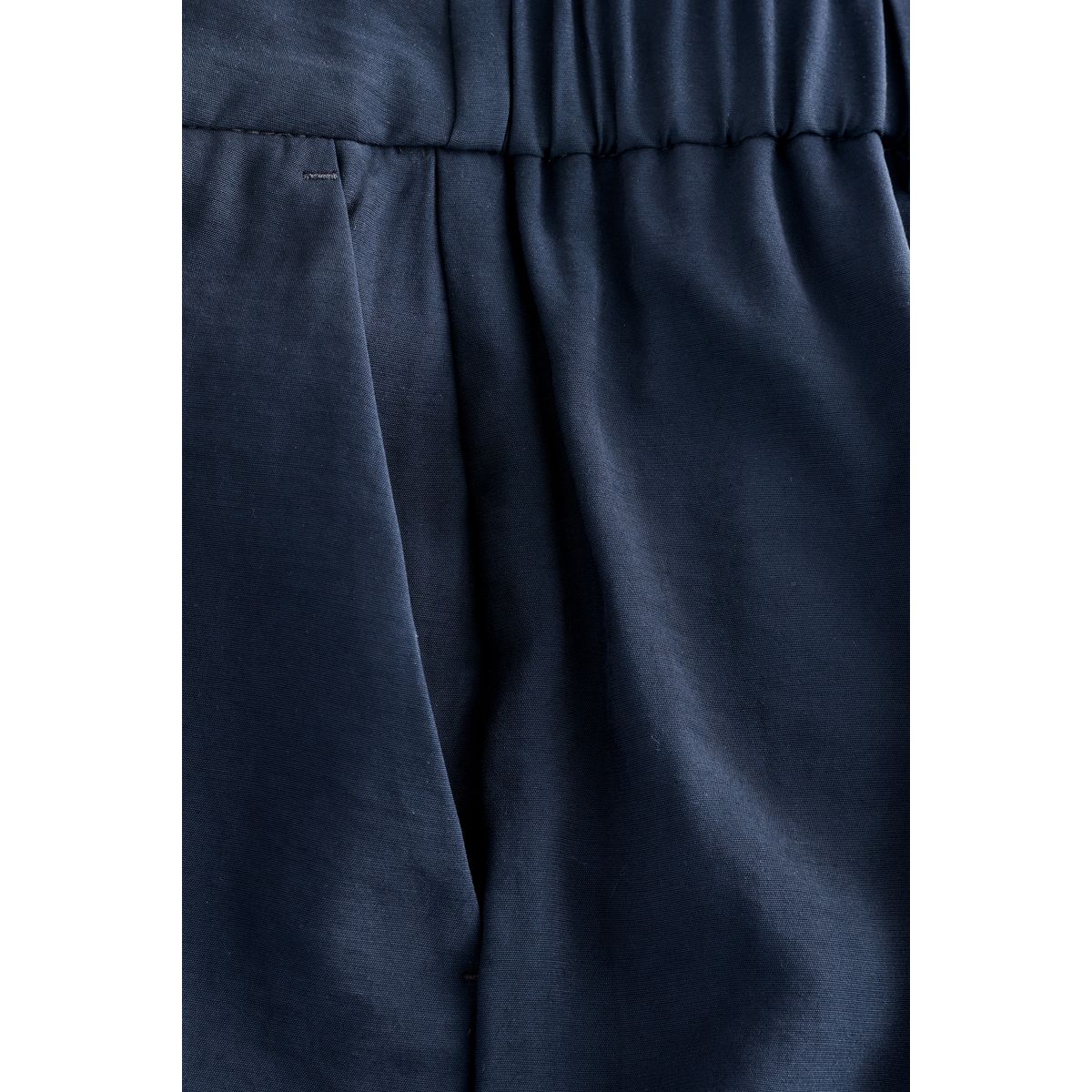 Pantalon droit en modal avec élastique au dos bleu marine, NEXT