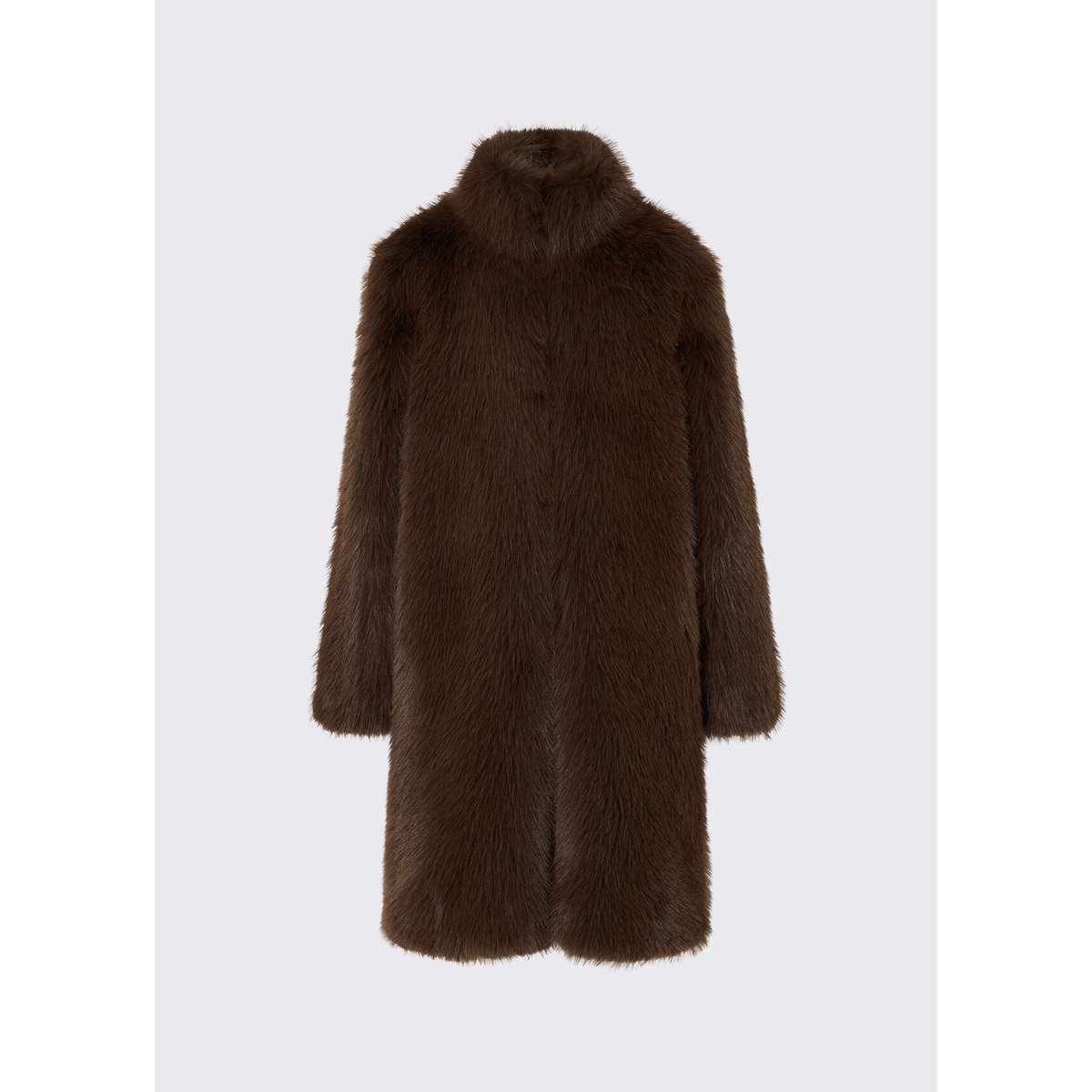 Manteau en imitation fourrure marron foncé, LIU JO