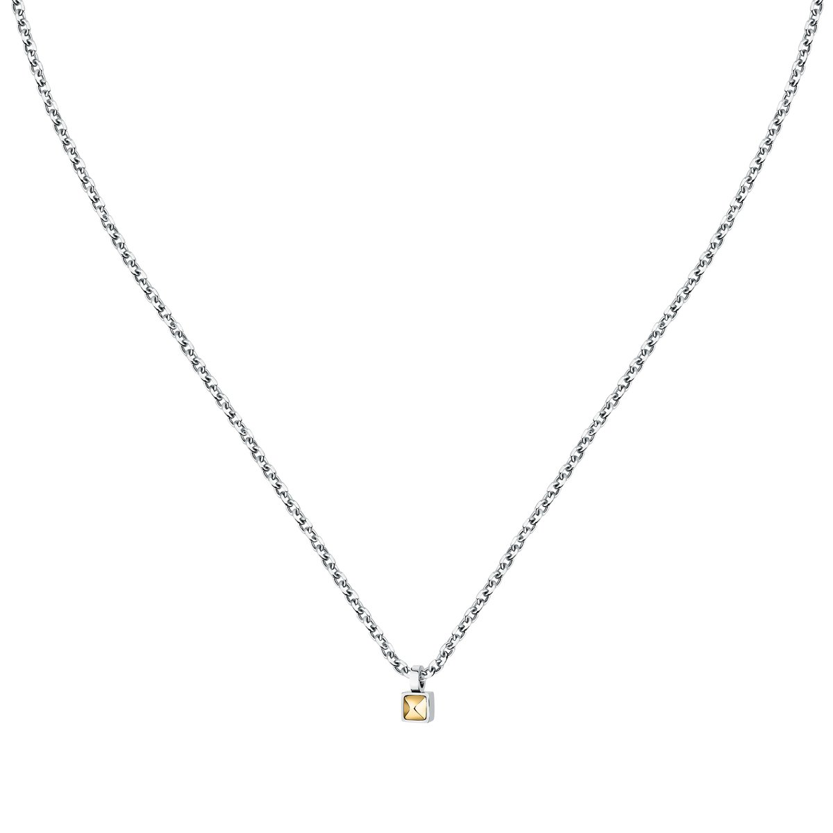 Collier en acier, cristaux, GOLD acier/or, MORELLATO