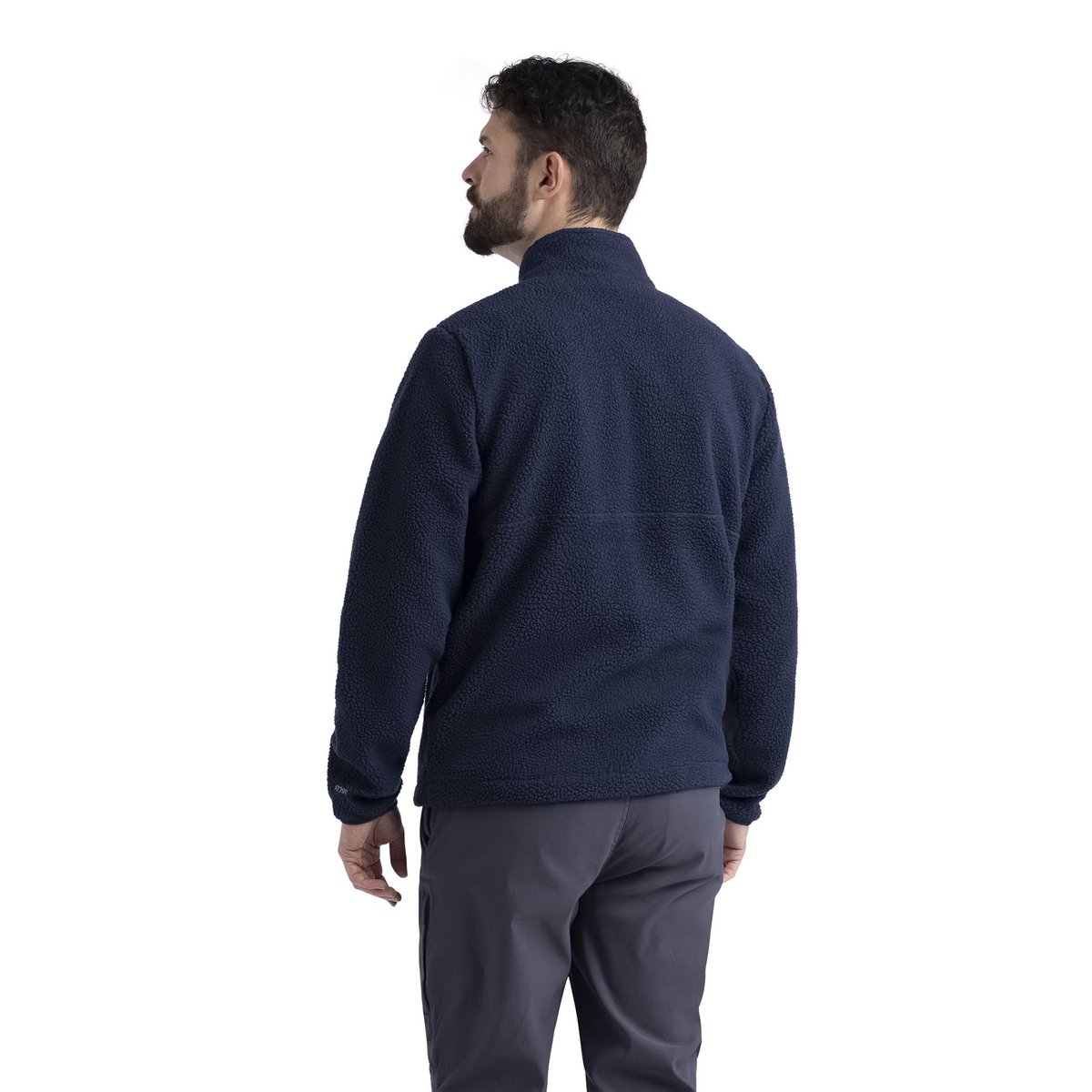 Veste polaire col montant motif/style blocs de couleurs HAMISH bleu marine, TRESPASS